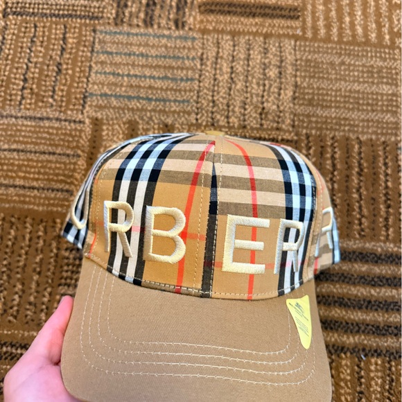 Burberry logo brown cap hat - Picture 1 of 9